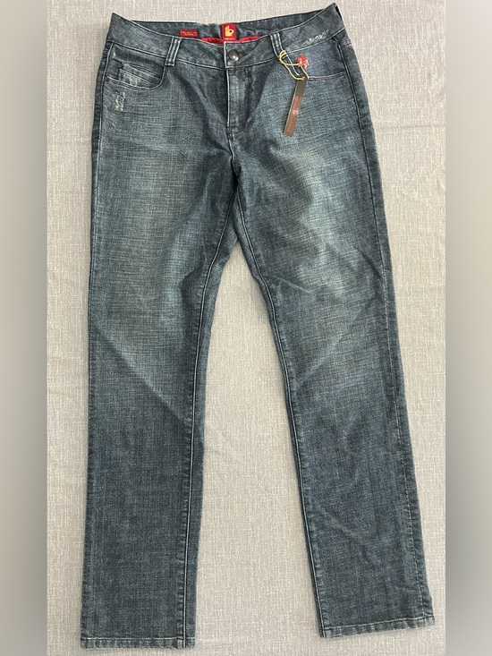 Sasson Jeans Denim - Vintage SASSON Women's Jeans Straight Leg Hustle Bling Pockets Distressed Sz 10